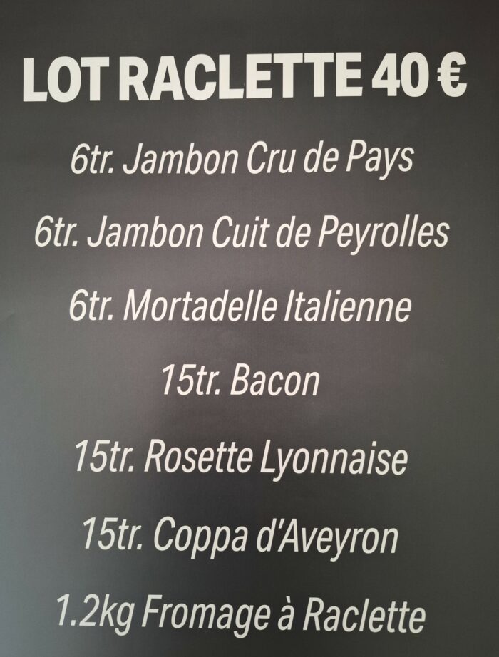Lot raclette (pour 6 personnes)