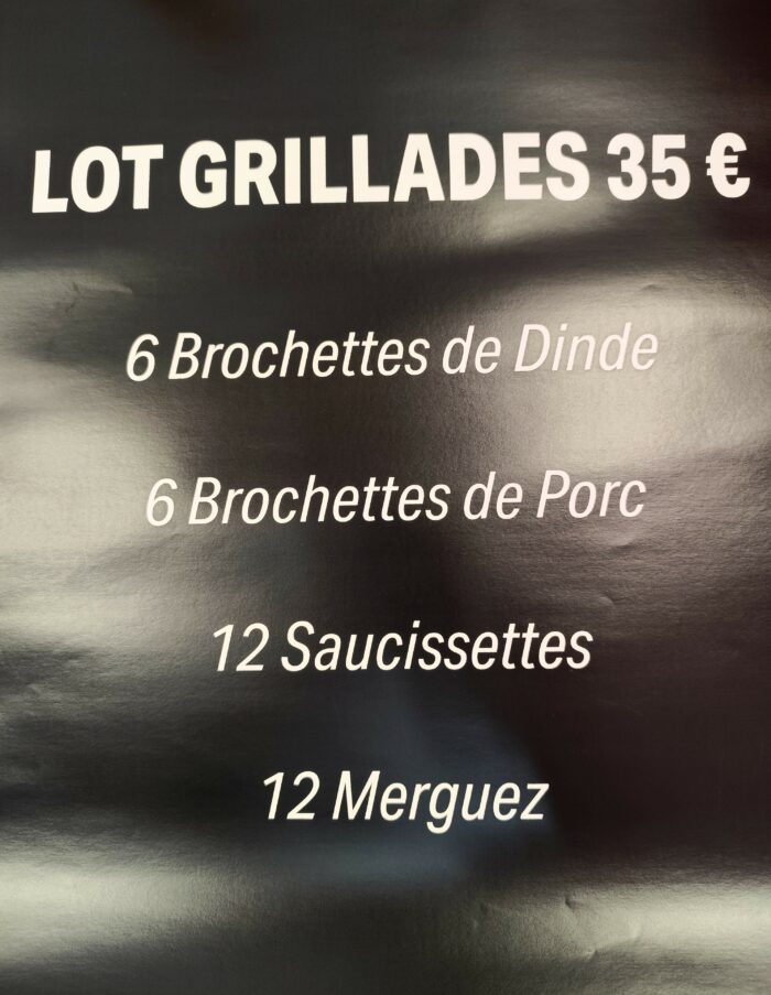 LOT GRILLADES 35€