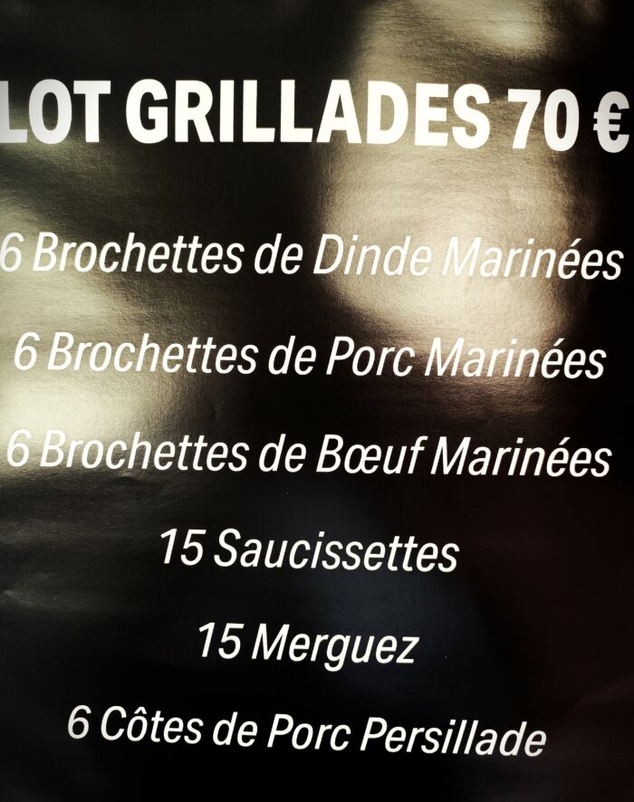 LOT GRILLADES 70€